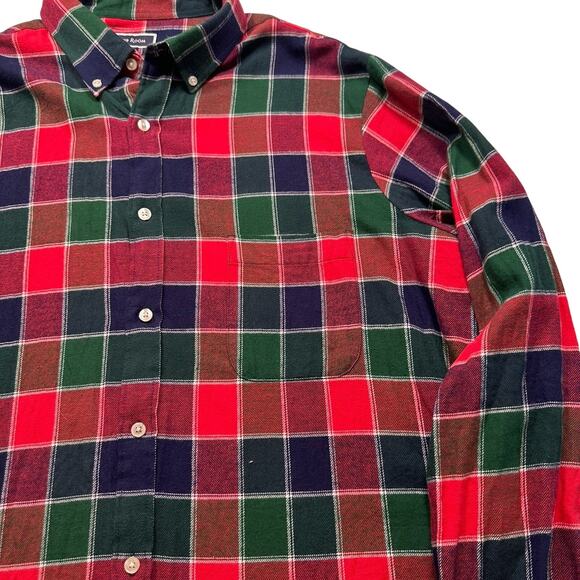 Club Room Men’s Red & Blue XXL Button Flannel Shirt Hiking Outdoor Work (263) - Picture 3 of 9